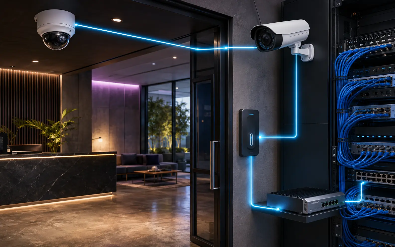 Conceptual illustration of security & access systems